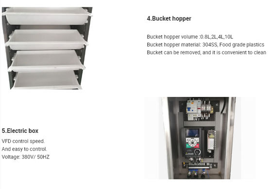 Oatmeal Cookies Nuts Transport Z Type Bucket Conveyor CE Certification