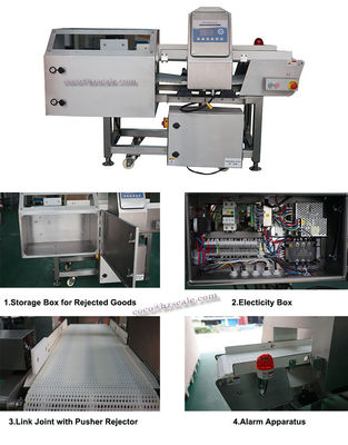 SUS304 Frame 25m/Min Food Processing Metal Detector 500mm Width