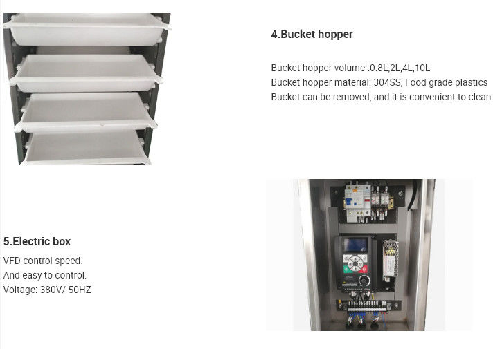 Oatmeal Cookies Nuts Transport Z Type Bucket Conveyor CE Certification