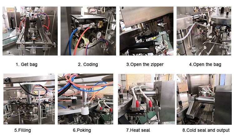 Cashew Nuts Packing Flat Pouch Rotary Packing Machine CE Certification