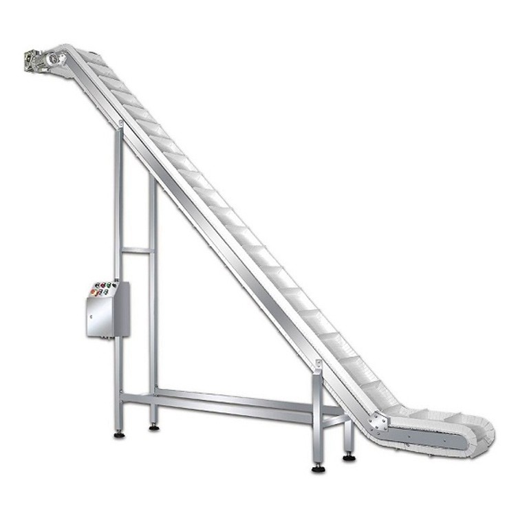 Vegetable Fruit Frozen Food Inclined Conveyor Automatic Belt Chain Conveying